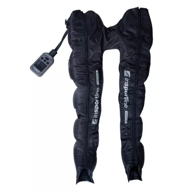 Kompressziós masszázsnadrág inSPORTline Compflex, vezeték nélküli használat, intuitív vezérlőgomb, beépített újratölthető akkumulátor