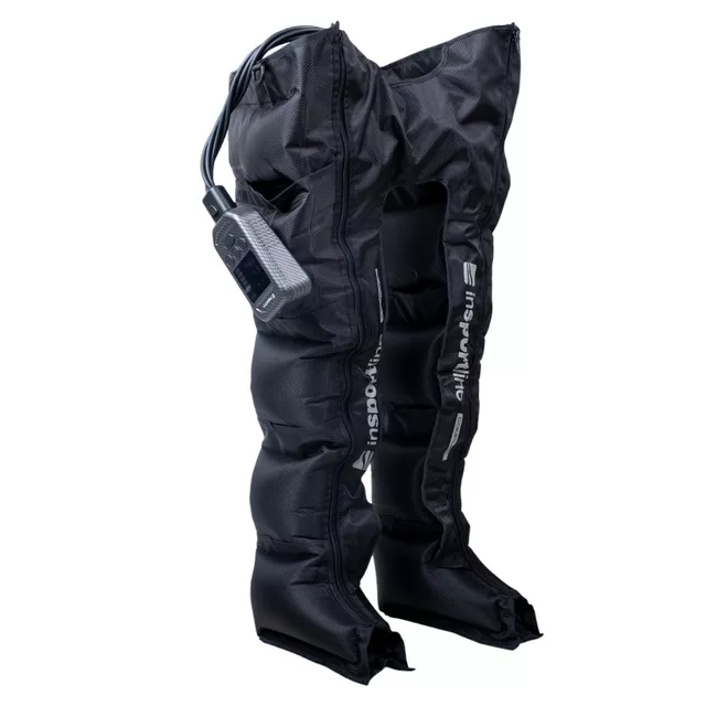 Kompressziós masszázsnadrág inSPORTline Compflex, vezeték nélküli használat, intuitív vezérlőgomb, beépített újratölthető akkumulátor