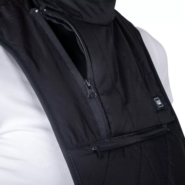 Fűthető nyakmelegítő W-TEC HEATneck 29-39 cm, szélálló, mellkas- és nyakfűtés, 3 fűtési mód, kényelmes anyag béléssel, cipzár és tépőzár, szénszál