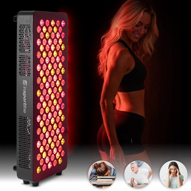 Infravörös LED panel inSPORTline Flabor EVO - 120 LED, 7 egyénileg beállítható program, felfüggeszthető vagy szabadonálló, érintőképernyő, távirányító