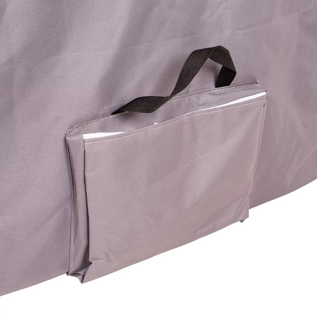 Masszázságy inSPORTline Kiyora 186x70x62,5-85,5 cm 2 részes alumínium, könnyen hordozható, fokozatmentesen állítható fejtámla, hordozótáska - fehér-szürke