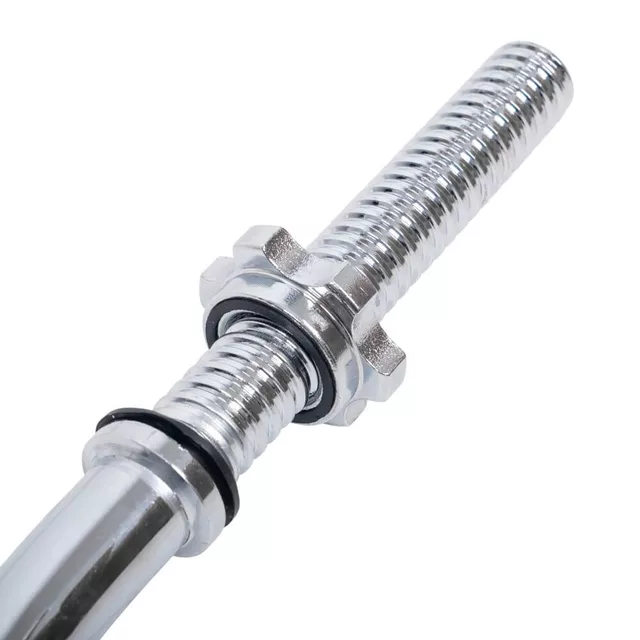 Súlyzórúd inSPORTline Combinatore (123 cm / 30 mm, szorítókkal), csúszásmentes, bordázott markolat, változtatható markolat