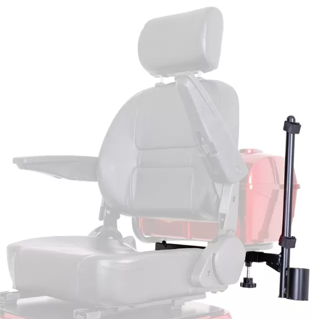 Bottartó elektromos négykerekű kerekesszékhez inSPORTline Antun, bot rögzítés tépőzárral, csavaros rögzítés