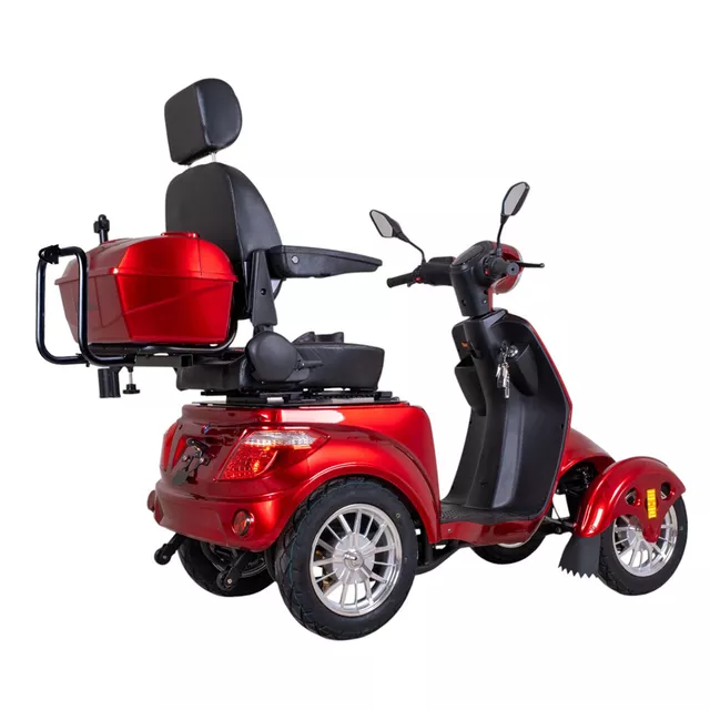 Elektromos négykerekű kocsi inSPORTline Antun vontatókerettel és utánfutóval, 50 km hatótávolság, dobfék, ólomsavas akkumulátor, 3 sebességmód - piros