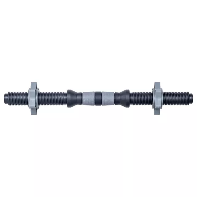 Egykezes súlyzórúd inSPORTline Plafor 41cm/30mm műanyag, menetes, szorítókkal, csúszásmentes fogantyú