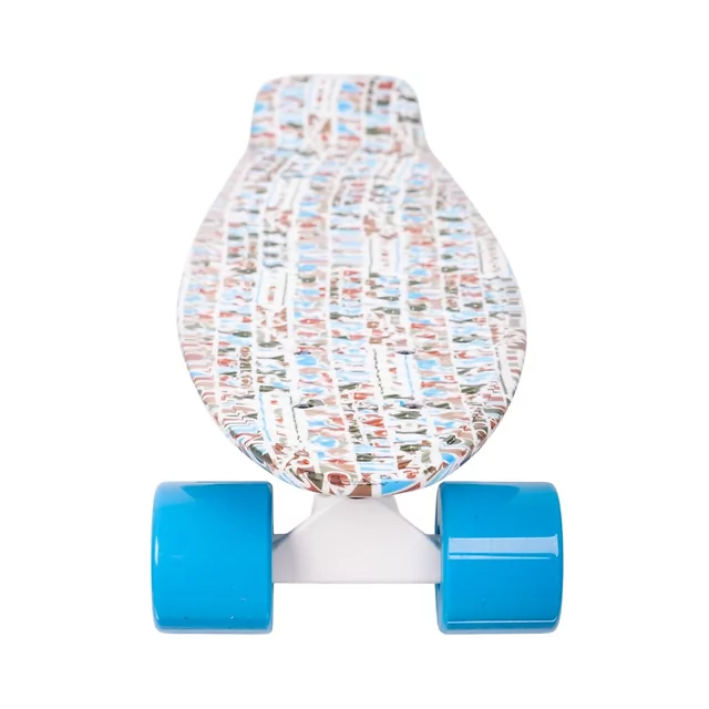 Műanyag gördeszka WORKER Paterny C6 22", csúszásgátló háló a deszka tetején,  82A keménységű PU kerekek, PP műanyag