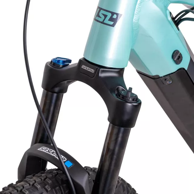 Női hegyikerékpár inSPORTline ISL Asuki 630 Wh 27,5" – 2025-ös modell, Bafang M410 motor, 150 km hatótávolság, 27,5" kerékátmérő - Aqua Kék