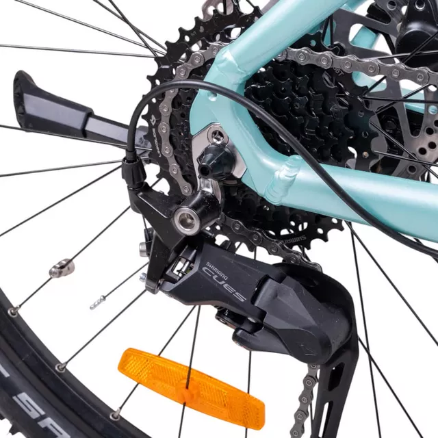 Női hegyikerékpár inSPORTline ISL Asuki 630 Wh 27,5" – 2025-ös modell, Bafang M410 motor, 150 km hatótávolság, 27,5" kerékátmérő - Aqua Kék