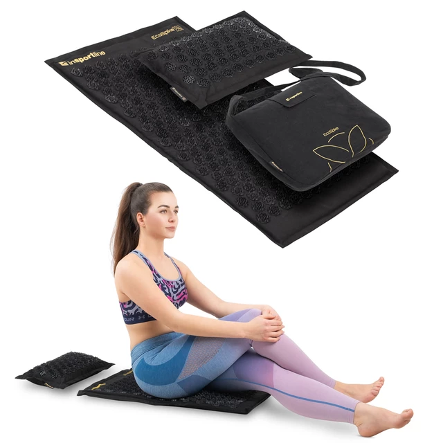 Masszázs szett inSPORTline EcoSpike - fekete-arany - fekete