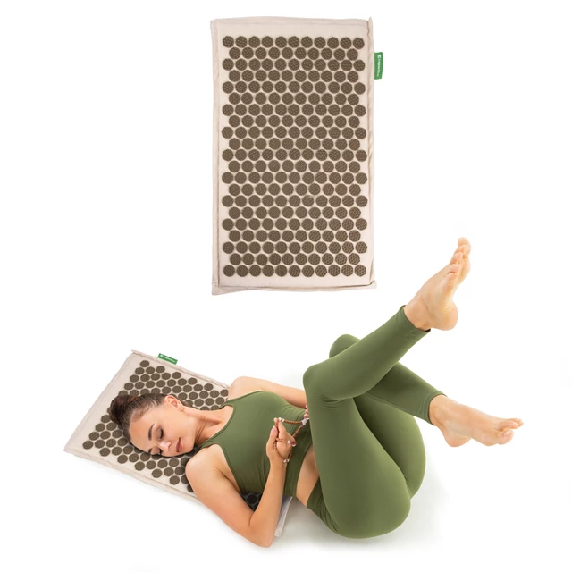 Masszázs matrac inSPORTline AKU-2000 72x44x2cm - bézs - bézs