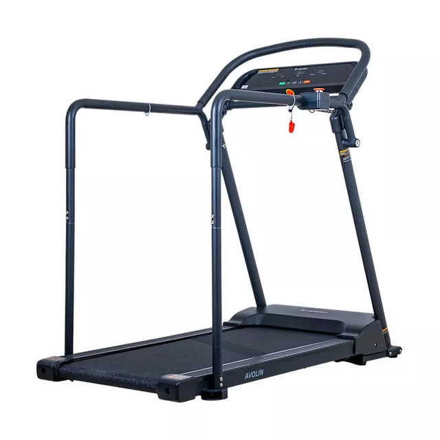 Futó- és sétálópad inSPORTline Avolin, masszív keret, biztonsági hevederek, pulzusszám monitorozása, szállítógörgők, fokozatmentes állítható sebesség