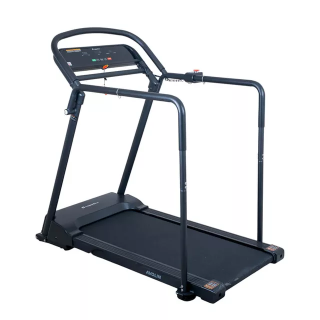 Futó- és sétálópad inSPORTline Avolin, masszív keret, biztonsági hevederek, pulzusszám monitorozása, szállítógörgők, fokozatmentes állítható sebesség