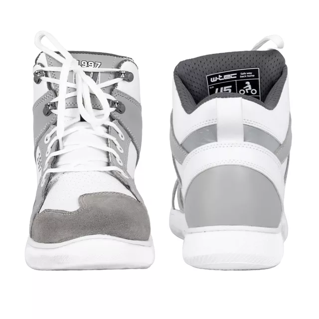 Motoros cipő W-TEC Arimes, fűzős rögzítés, fém fűzőlyukak, kivehető ergonomikus talpbetét, megerősítés a váltó területén, csúszásmentes talprész