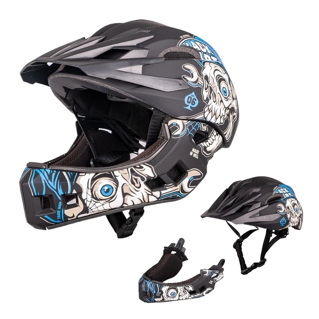 Gyerek downhill sisak W-TEC Delgada - Arany Csillagok - Black Heart Mechanic