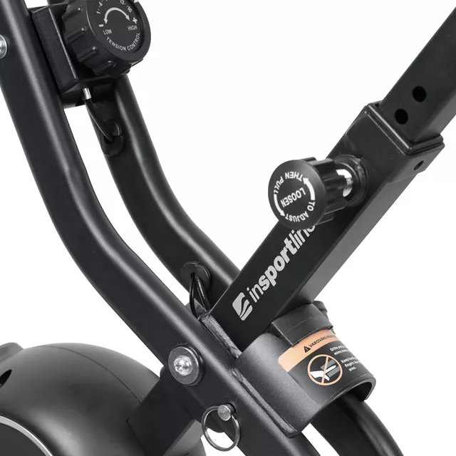Összecsukható szobakerékpár inSPORTline Xbike Lite, görgők, integrált pulzusszám-érzékelők, összecsukható mechanizmus