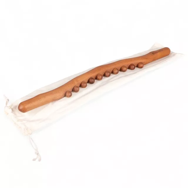 Masszázsrúd inSPORTline Jarosa 250, ívelt, 10 masszázsgolyó, maderoterápia, nyirokmasszázs, cellulitcsökkentés. izomlazítás