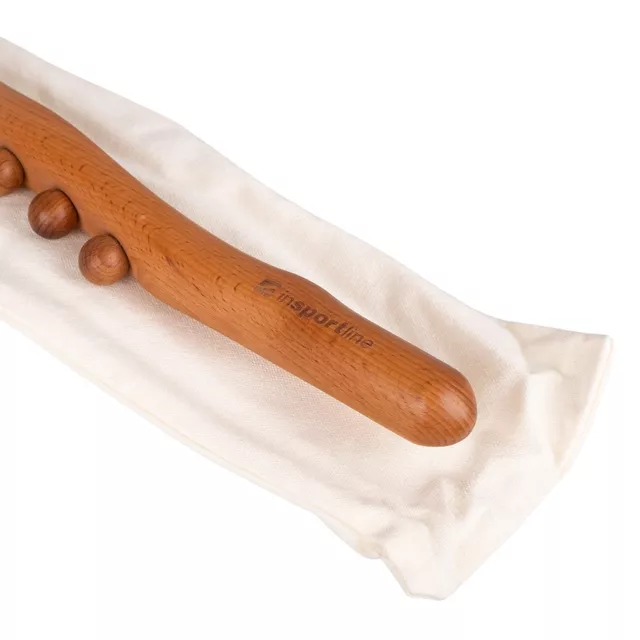 Masszázsrúd inSPORTline Jarosa 250, ívelt, 10 masszázsgolyó, maderoterápia, nyirokmasszázs, cellulitcsökkentés. izomlazítás