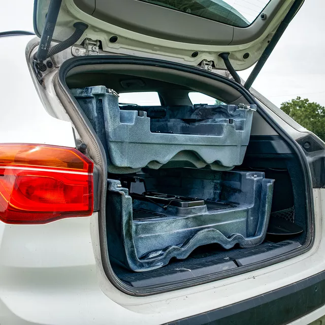 Összecsukható pedálos kajak inSPORTline Rhoner Desert Camo, tárolórekesz, 38 kg, lehajtható ülés, egyszerű kormányvezérlés, horgászbottartó