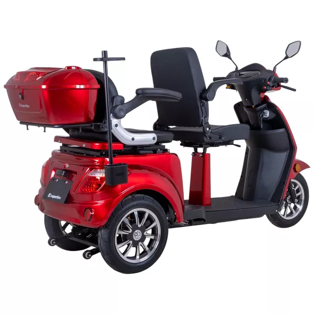 Kétszemélyes háromkerekű elektromos robogó inSPORTline Zorica Duo - fekete