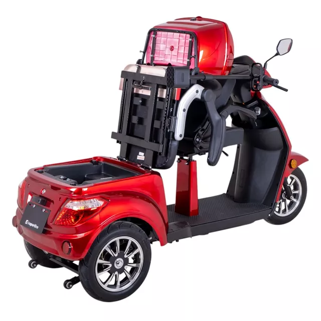 Kétszemélyes háromkerekű elektromos robogó inSPORTline Zorica Duo - fekete