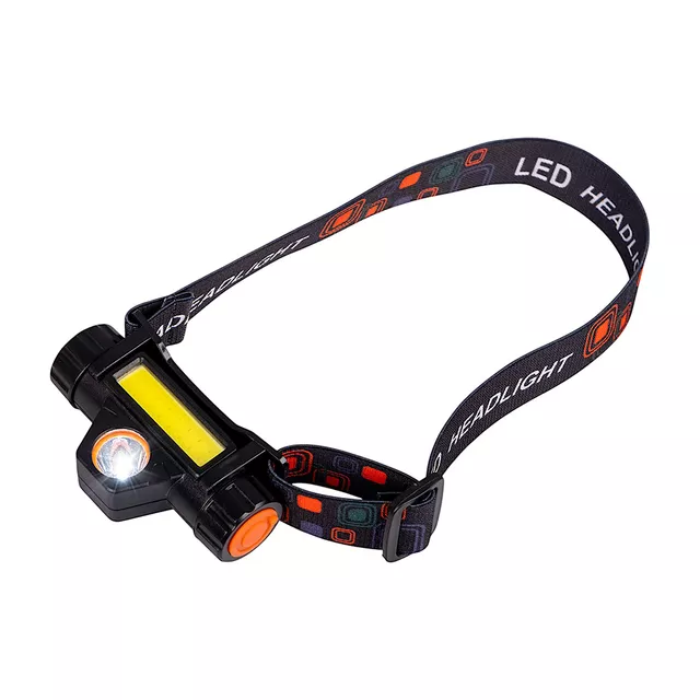 LED fejlámpa inSPORTline Lumeria, rugalmas pánt, kompakt, MicroUSB, 300 lumen