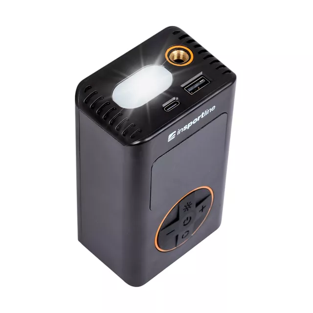 Elemes pumpa inSPORTline Gaberila Power Bankkal és LED lámpával