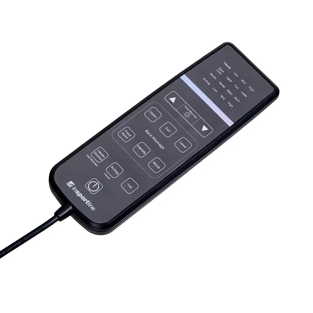 Masszázsülés inSPORTline Rellino, autós töltő, többféle üzemmód, légkompressziós technológia, fűtés, 20 perces időzítő