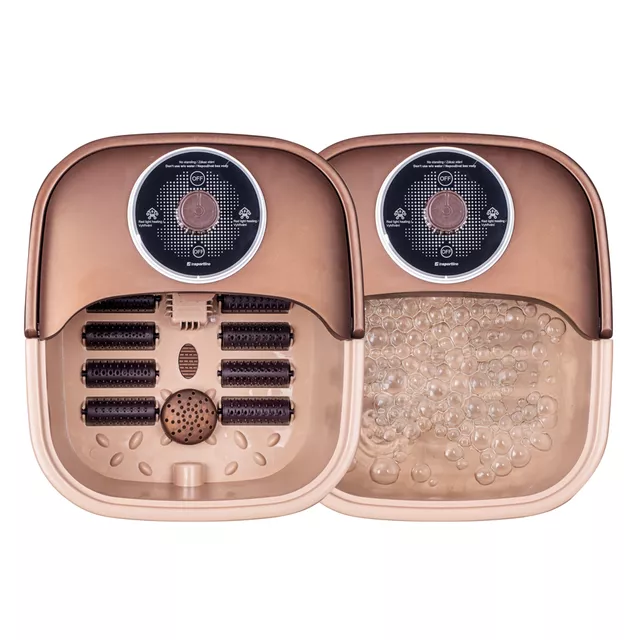 Talpmasszázs fürdő inSPORTline Kubispa EVO, 10 masszázsgörgő, fűtés akár 42°C-ig, piros fény, levehető fedél, leeresztő szelep, fürdősótartály