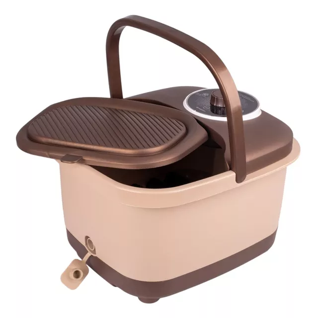 Talpmasszázs fürdő inSPORTline Kubispa EVO, 10 masszázsgörgő, fűtés akár 42°C-ig, piros fény, levehető fedél, leeresztő szelep, fürdősótartály