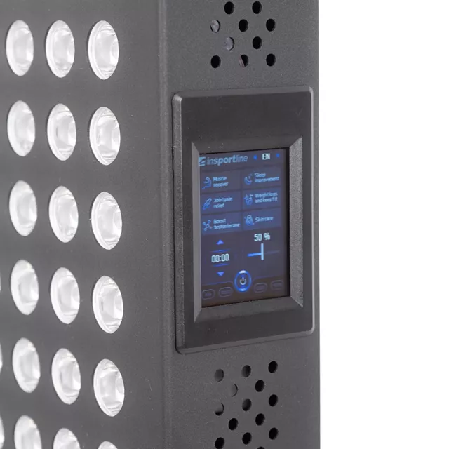 Infra LED panel inSPORTline Lustar - 300 LED, digitális kijelző, távirányító, 6 speciális üzemmód - fekete