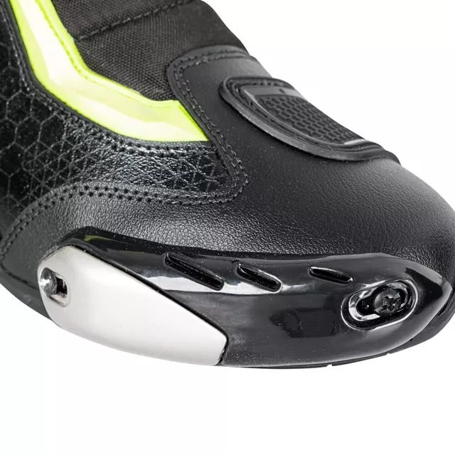 Motoros csizma W-TEC GlamCE, dupla varratok, sarok- és bokavédelem, bordázott panel, habszivacs bélés, légáteresztő AirMesh belső háló