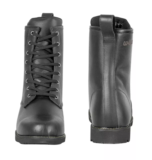 Motoros csizma W-TEC Benga, anilin bőr, légáteresztő AirMesh belső háló, vízálló membrán, megerősített varratok, fűzős kialakítás,  acél fűzőlyukak