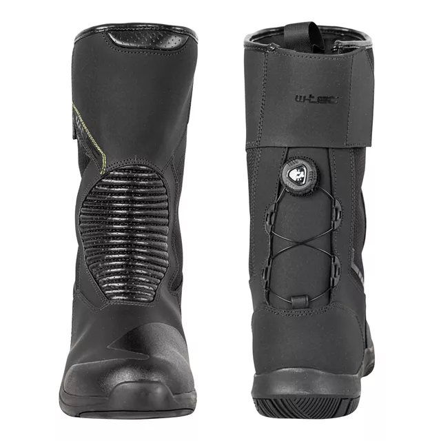 Motoros csizma W-TEC Boarto, dupla varratok, vízálló membrán, légáteresztő panelek, forgatható feszítő rendszer - fekete