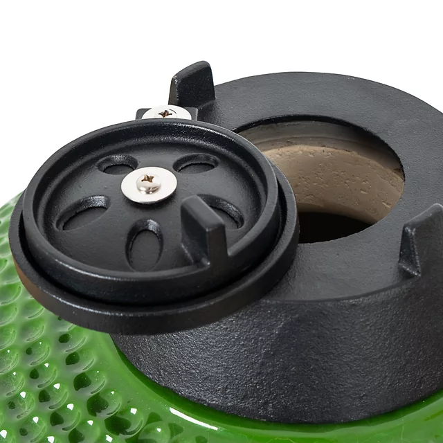 Kerámia kamado grill inSPORTline Pyrexo 18", kerámia belső héj, tartós hőteljesítmény, beépített hőmérő, hatékony szén-fogyasztás