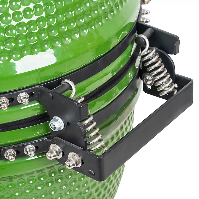 Kerámia kamado grill inSPORTline Pyrexo 18", kerámia belső héj, tartós hőteljesítmény, beépített hőmérő, hatékony szén-fogyasztás