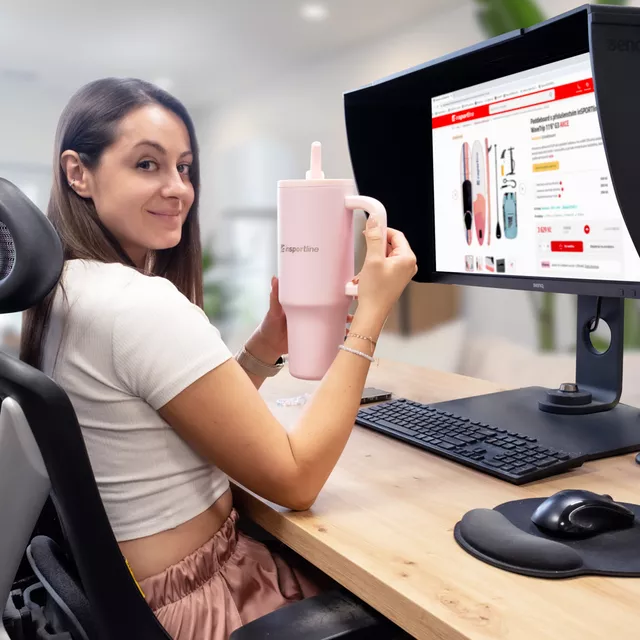 Termosz inSPORTline Cocoanna 1200 ml, keskeny alsórész, nagy kapacitás, duplafalú rozsdamentes acél - kávé