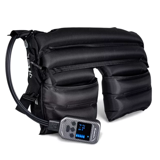 Kompressziós masszázsnadrág inSPORTline Complift, 5 légkamrával, 4 masszázsmóddal, 6 nyomásszinttel, praktikus hordozótáska, intuitív vezérlő