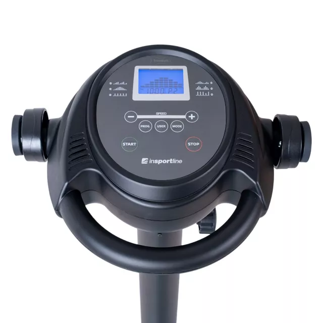 Rezgő masszázs öv inSPORTline TrimBelt, 20 fokozatú rezgésbeállítás, 9 masszázsprogram, 4 féle masszázs öv, üveg talapzat, csúszásmentes lábak