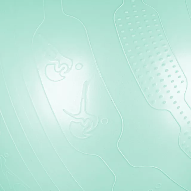 Gimnasztikai labda inSPORTline Stretch Ball 55 cm, masszázs nyúlványok, csúszásmentes, kézi pumpa, tartós PVC anyag