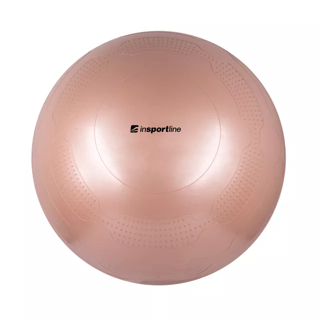 Gimnasztikai labda inSPORTline Stretch Ball 65 cm, masszázs nyúlványok, csúszásmentes, kézi pumpa, tartós PVC anyag