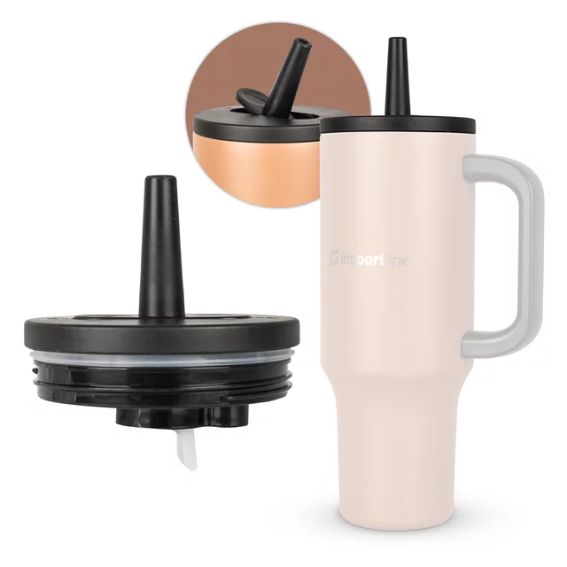 Pótfedél inSPORTline Cocoanna 1200ml termoszhoz, biztonsági zár, egészségre ártalmatlan anyag - kávé