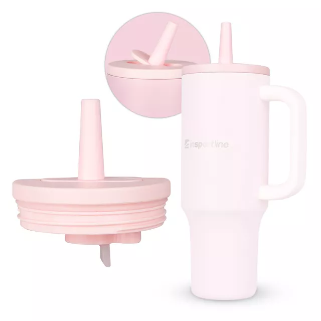 Pótfedél inSPORTline Cocoanna 1200ml termoszhoz, biztonsági zár, egészségre ártalmatlan anyag - rózsaszín