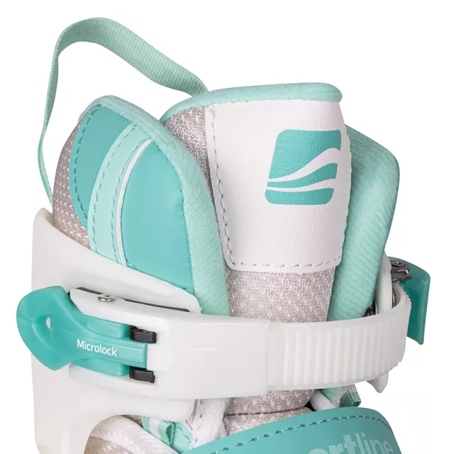 Gyerek görkorcsolya inSPORTline Tealero első LED kerekekkel, Microlock csat, AdjusTouch, Safety Ankle, Comfort Fit