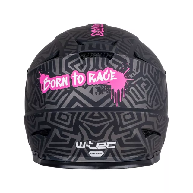 Downhill sisak W-TEC Richpike, aerodinamikus forma, 14 szellőzőnyílás, dupla D-gyűrűk - Zöld & Kék Őrület