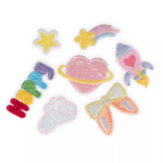 Pótjelvény szett 14 db inSPORTline Labelo görkorcsolyához, tépőzáras rögzítés, különböző motívumok