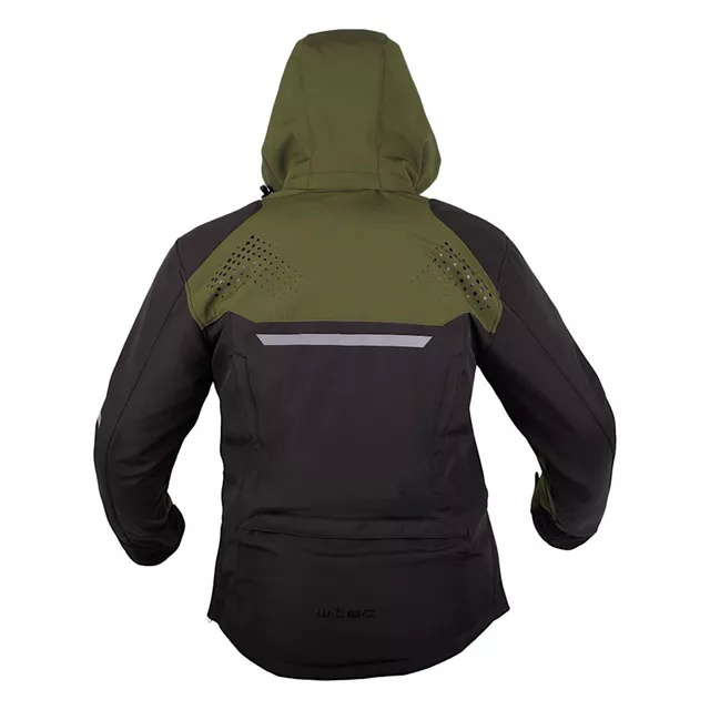 Férfi softshell motoros kabát W-TEC Annorack, AirVent szellőzés, visionight fényvisszaverő elemek, kivehető CE-védők - fekete