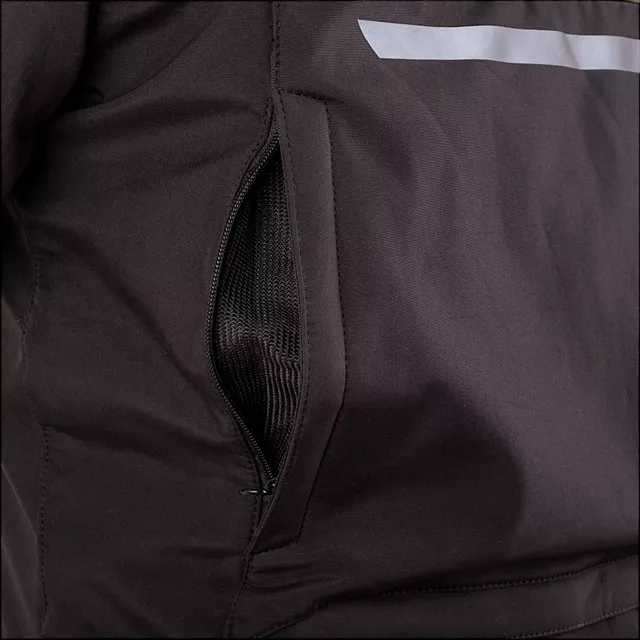 Férfi softshell motoros kabát W-TEC Annorack, AirVent szellőzés, visionight fényvisszaverő elemek, kivehető CE-védők - fekete