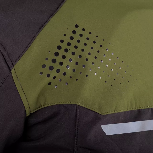 Férfi softshell motoros kabát W-TEC Annorack, AirVent szellőzés, visionight fényvisszaverő elemek, kivehető CE-védők - fekete