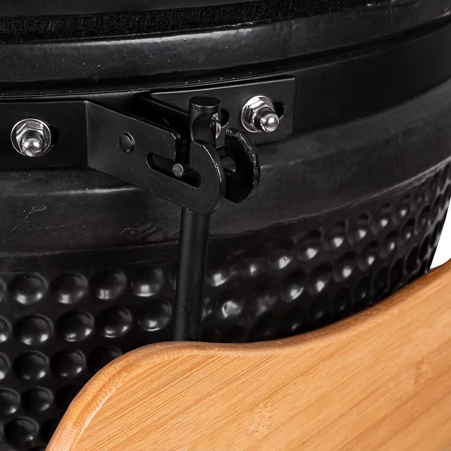 Kerámia kamado grill inSPORTline Pyrexo 21", kerámia belső héj, tartós hőteljesítmény, beépített hőmérő, hatékony szén-fogyasztás