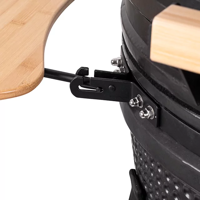 Kerámia kamado grill inSPORTline Pyrexo 21", kerámia belső héj, tartós hőteljesítmény, beépített hőmérő, hatékony szén-fogyasztás